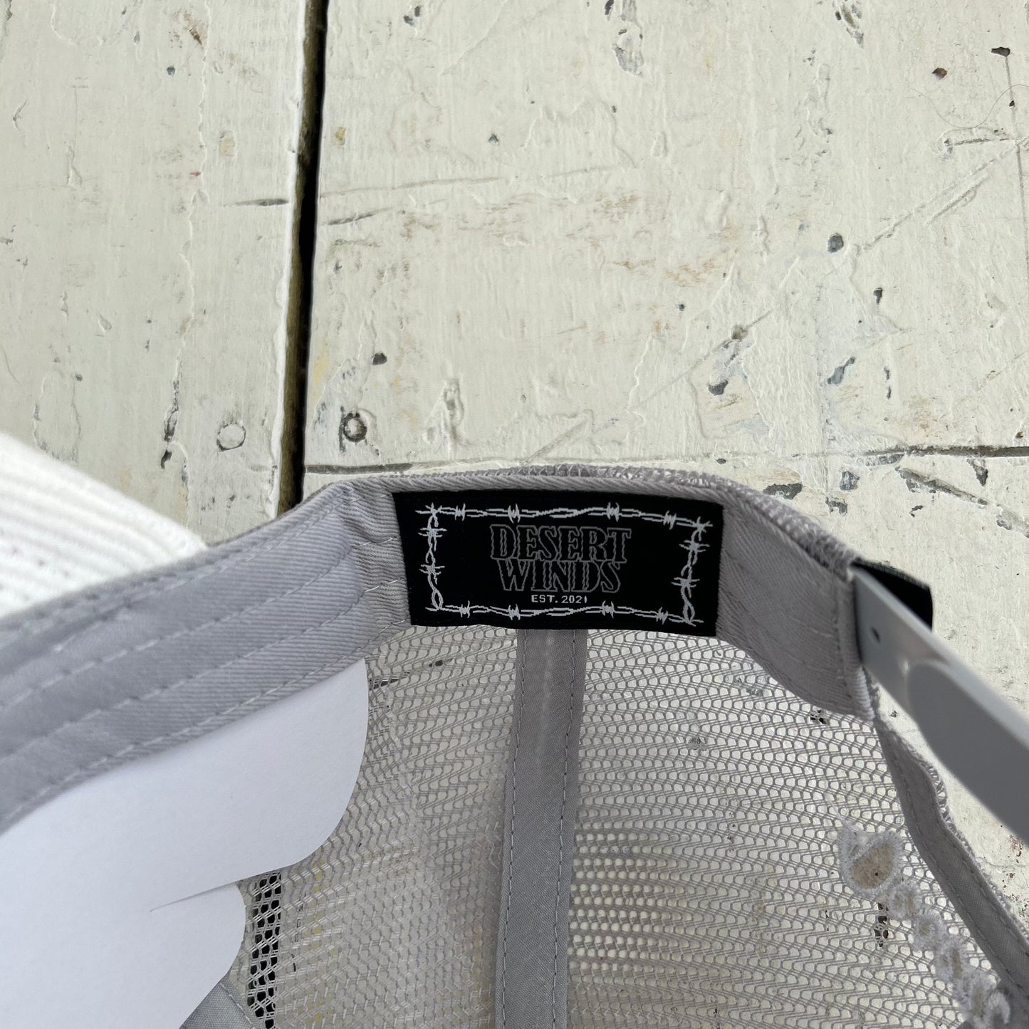 Barbed Corduroy Trucker Hat (White)